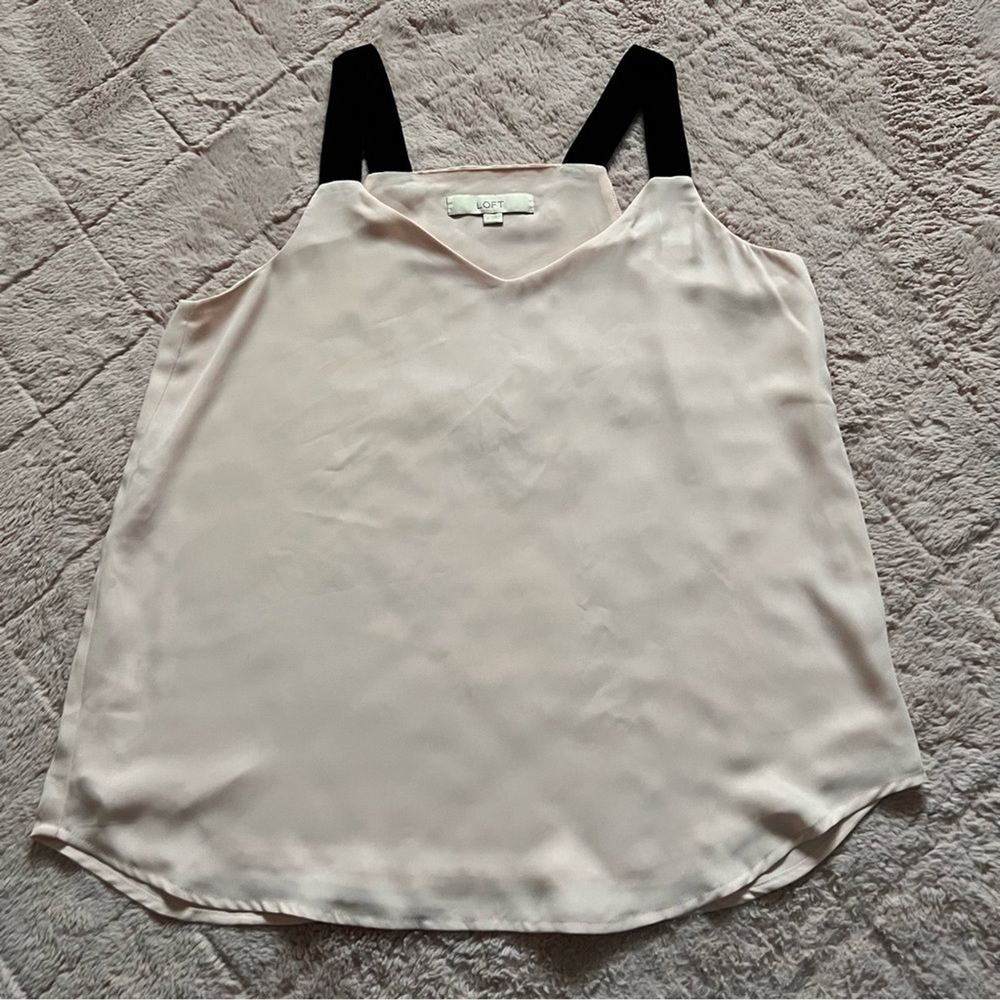 LOFT Velvet Strap Sleevelessโ Blouse Preppy Minimalist Capsule Old Money Size M